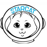 Cat wearing space helmet